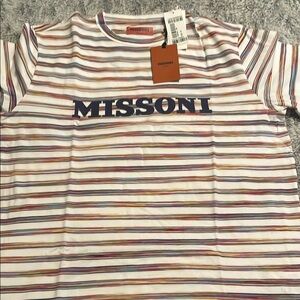 Missoni Men’s Striped Multicolor T-Shirt size medium and brand new.